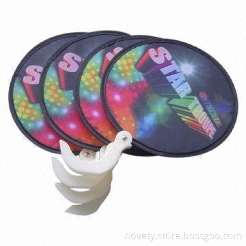 Flying Disc Fans with Handle, Made of Nylon Material and Plastic